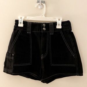 Urban Outfitters BDG Black Denim Skate Shorts